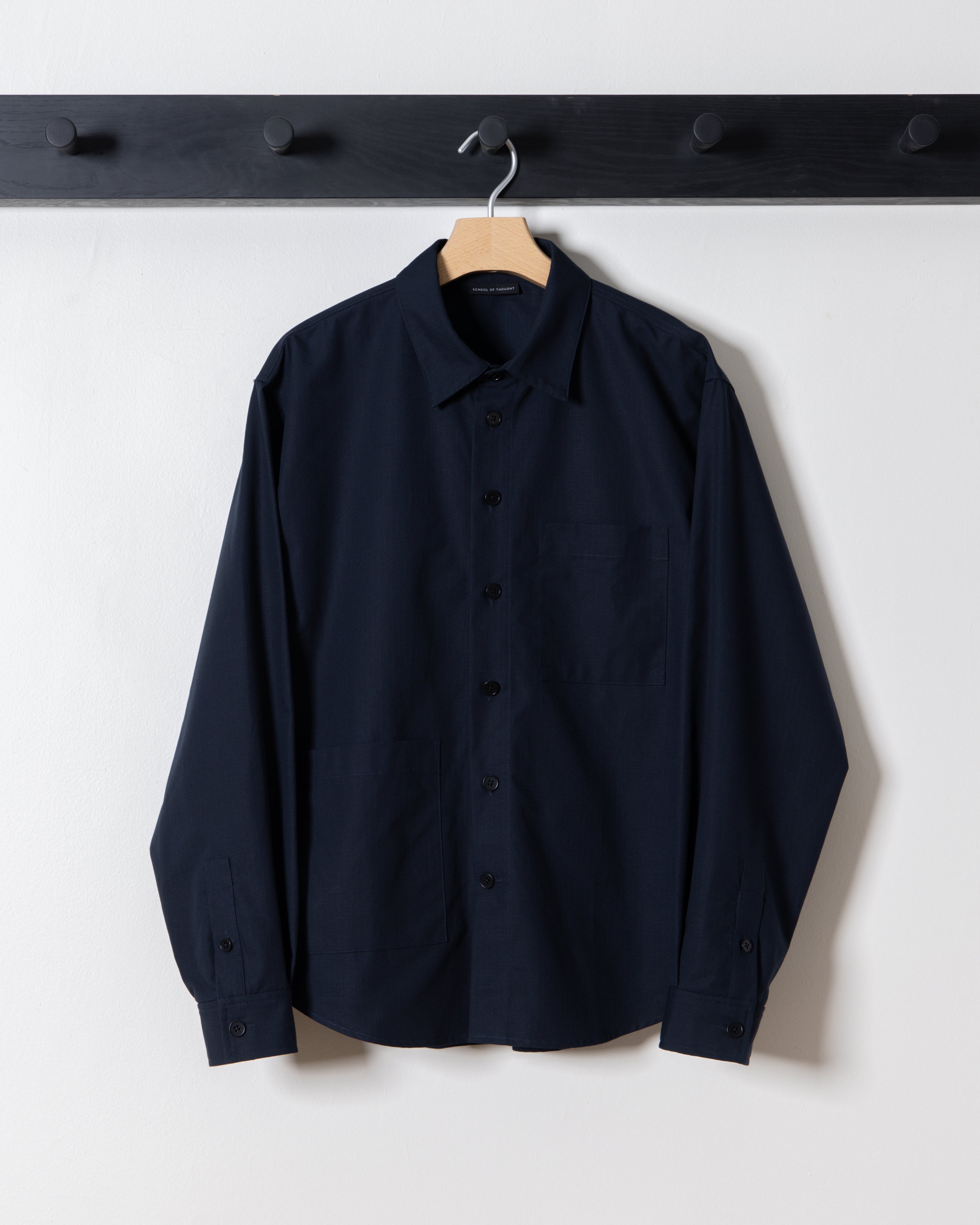 Ripstop Overshirt in Dark Navy