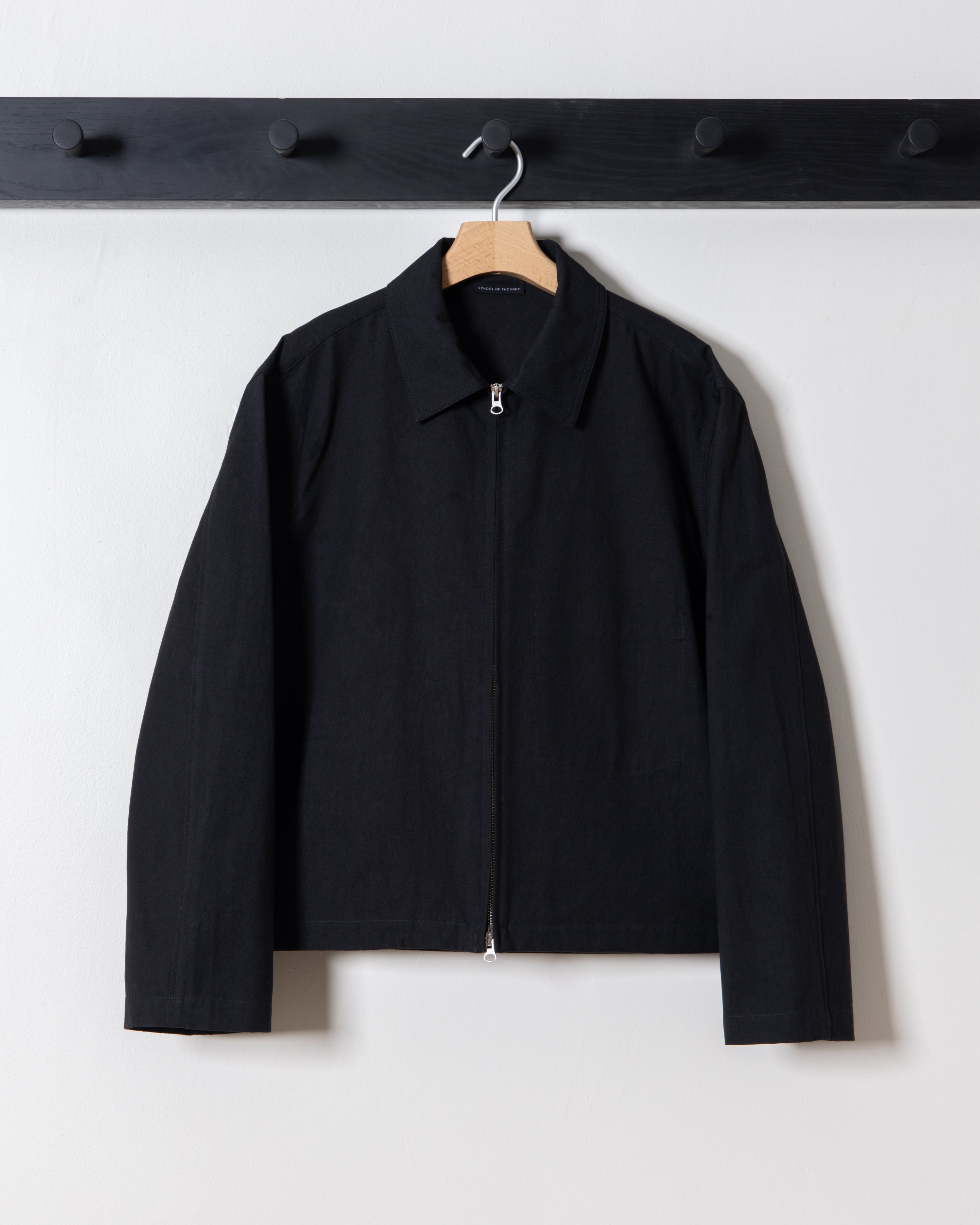 Throw Coat in Black