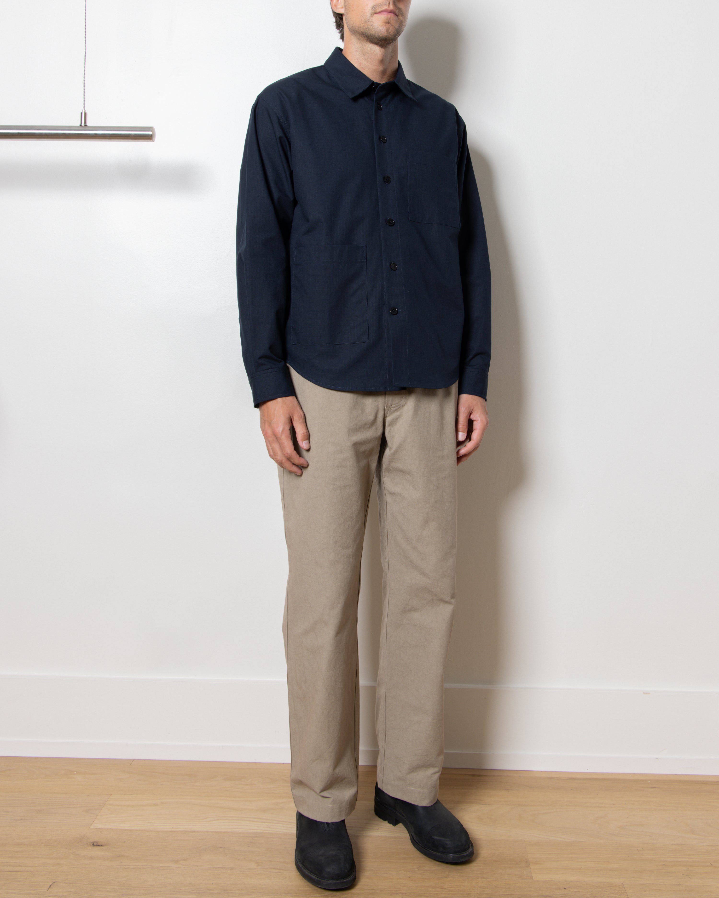 Ripstop Overshirt in Dark Navy