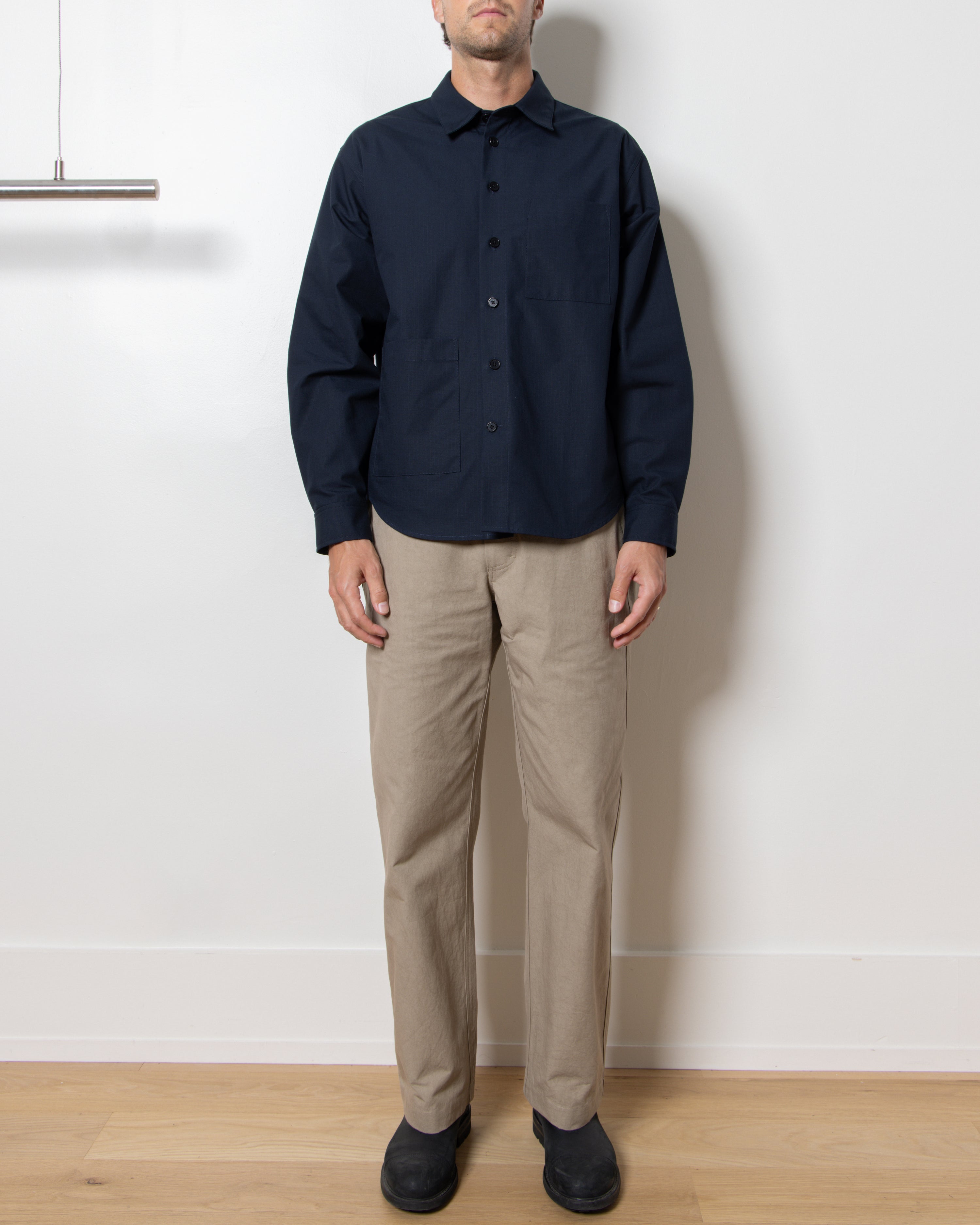Ripstop Overshirt in Dark Navy
