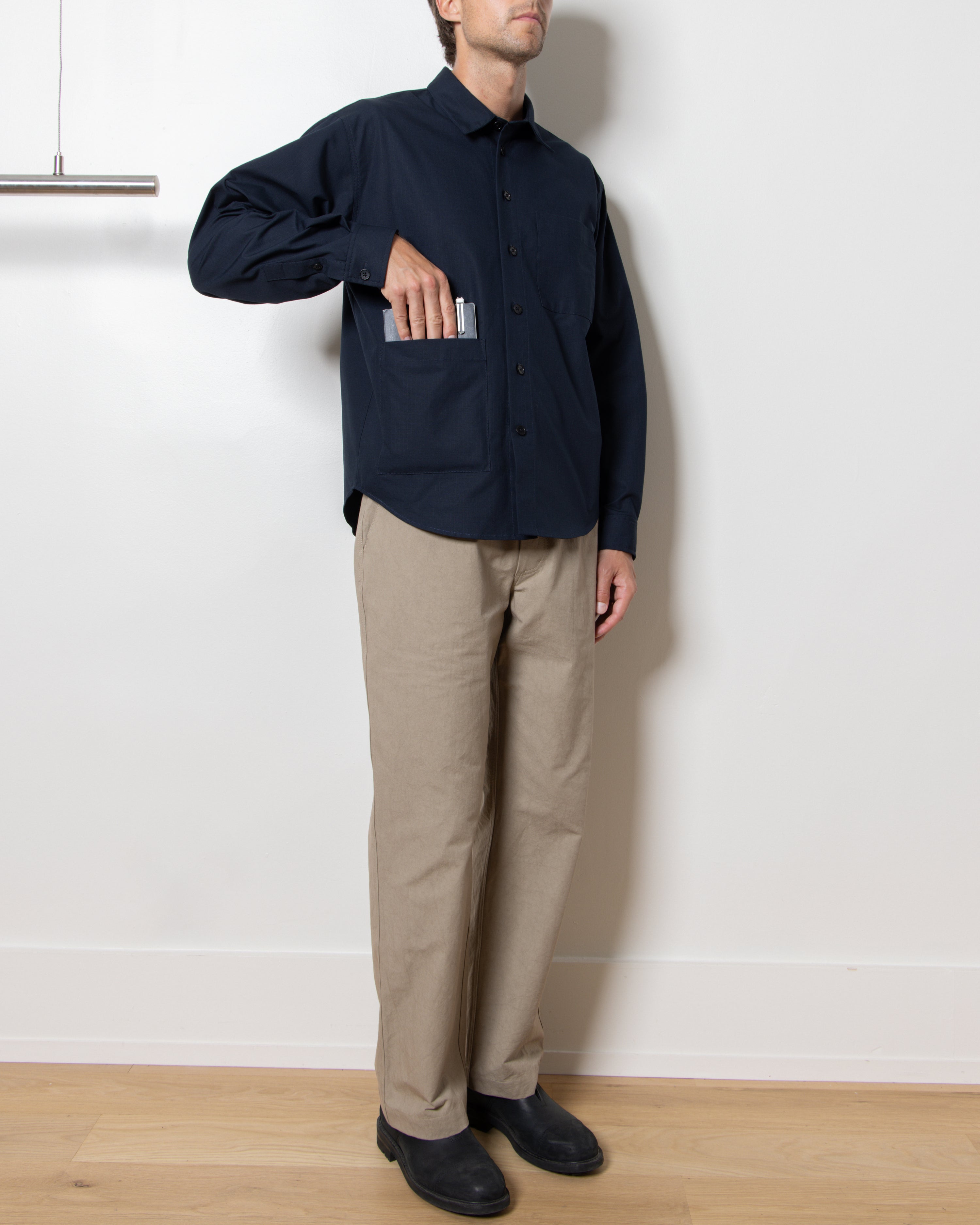 Ripstop Overshirt in Dark Navy