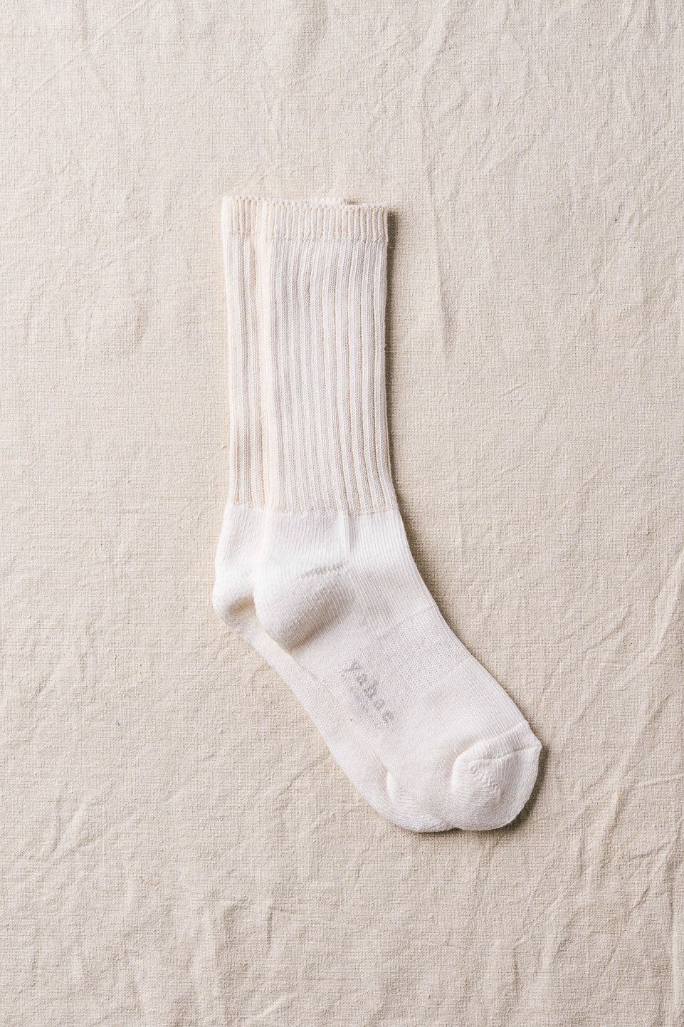 Organic Cotton Pile Crew Socks in Natural