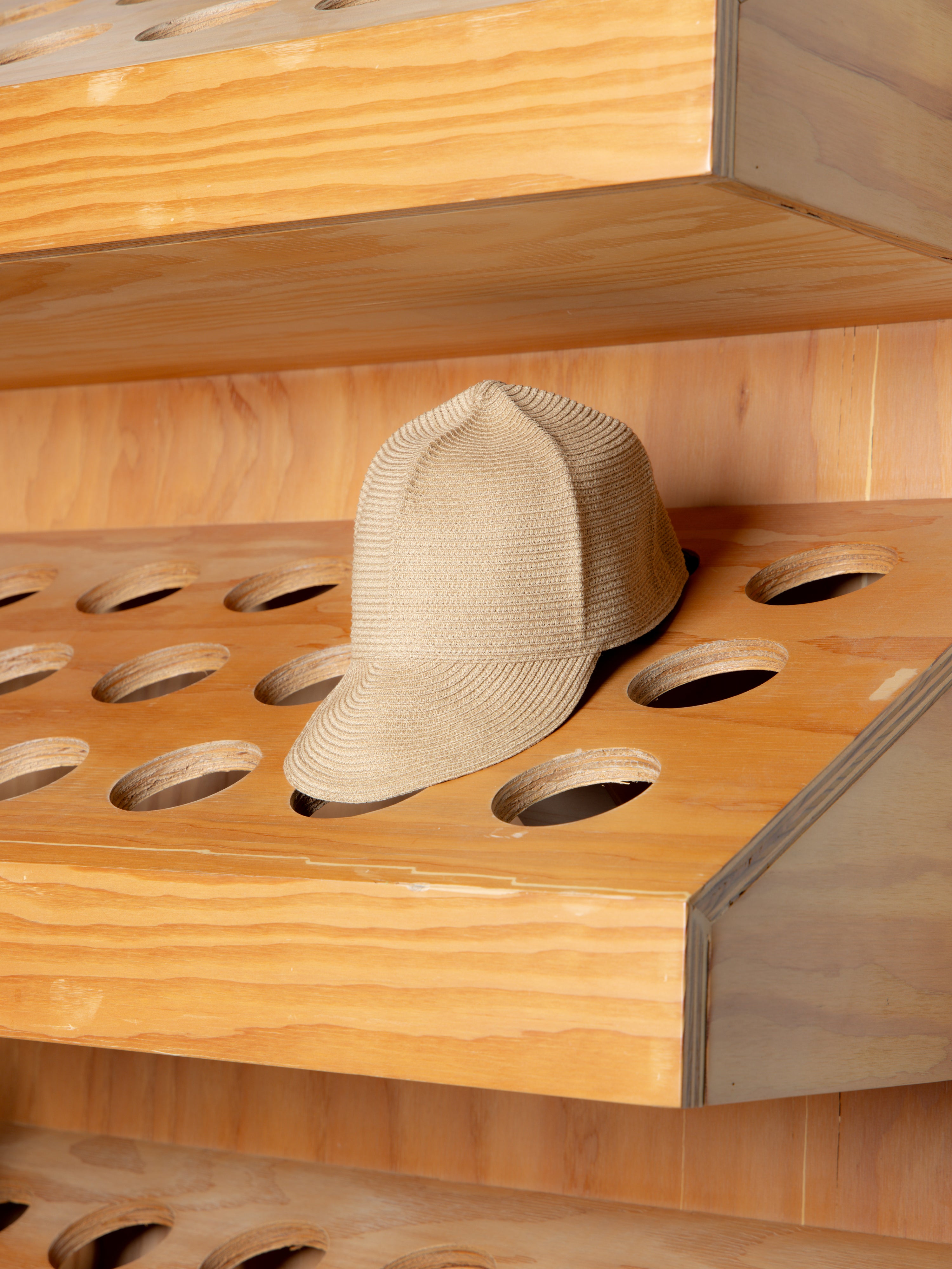 Cotton Braid Cap in Beige