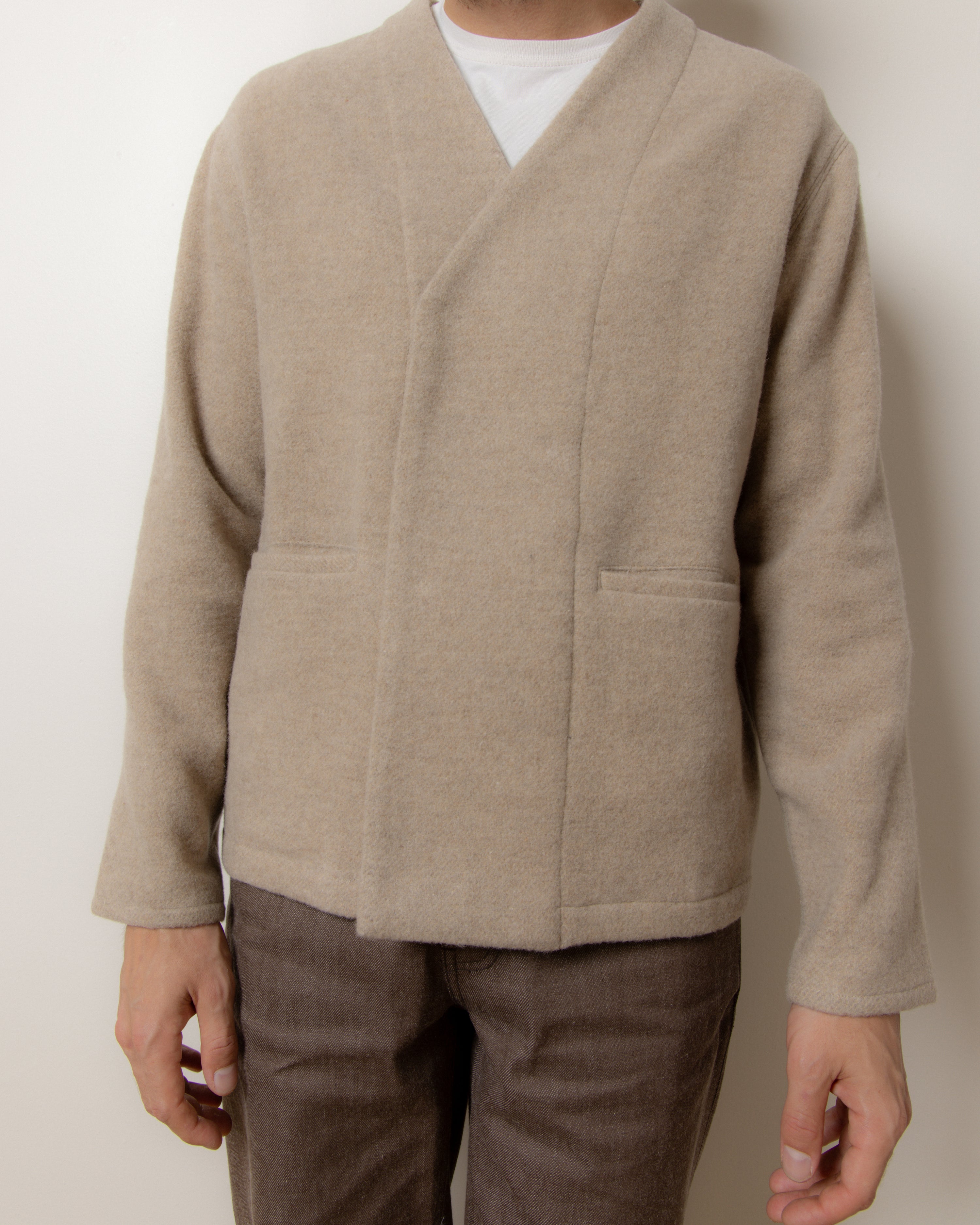 Double Breasted Cardigan in Oatmeal