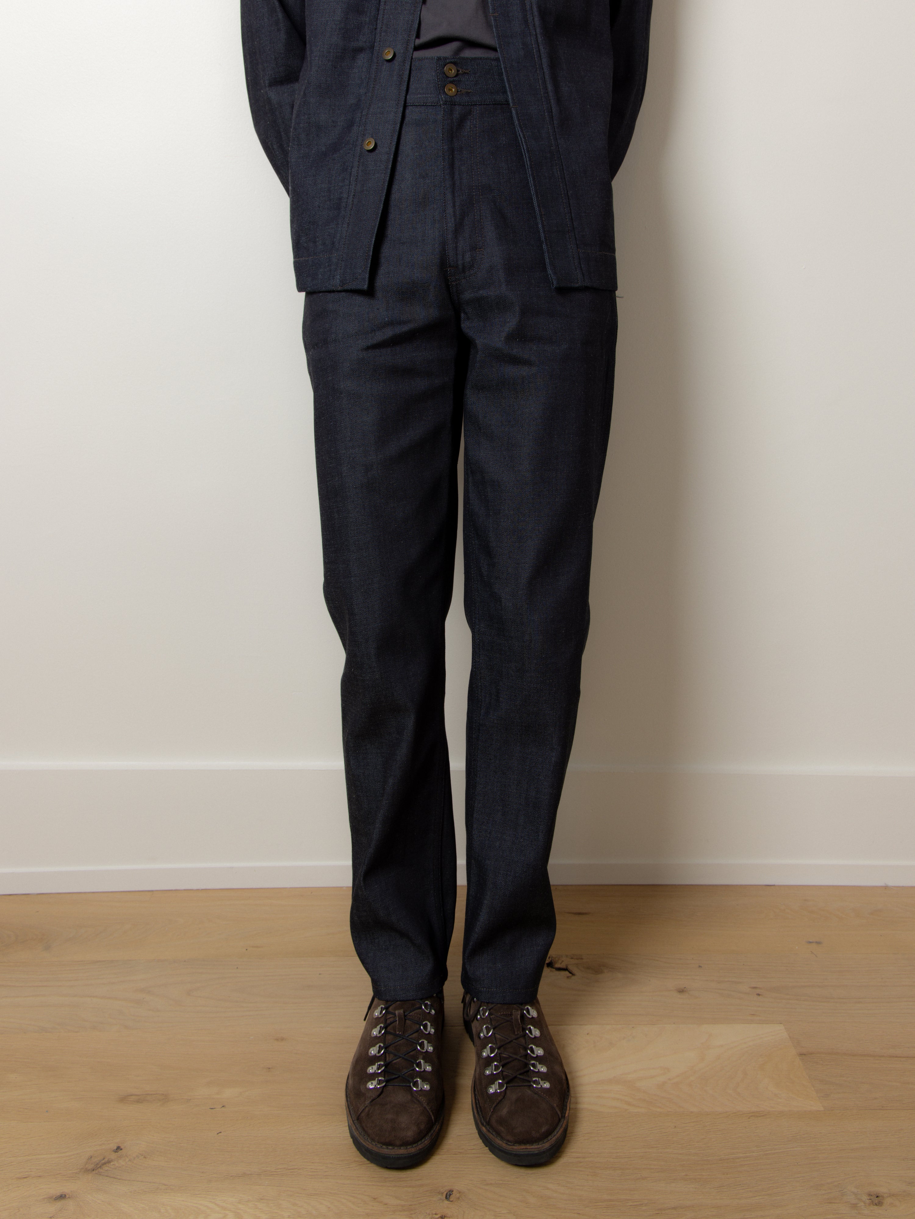 The Denim Trouser in Raw Indigo