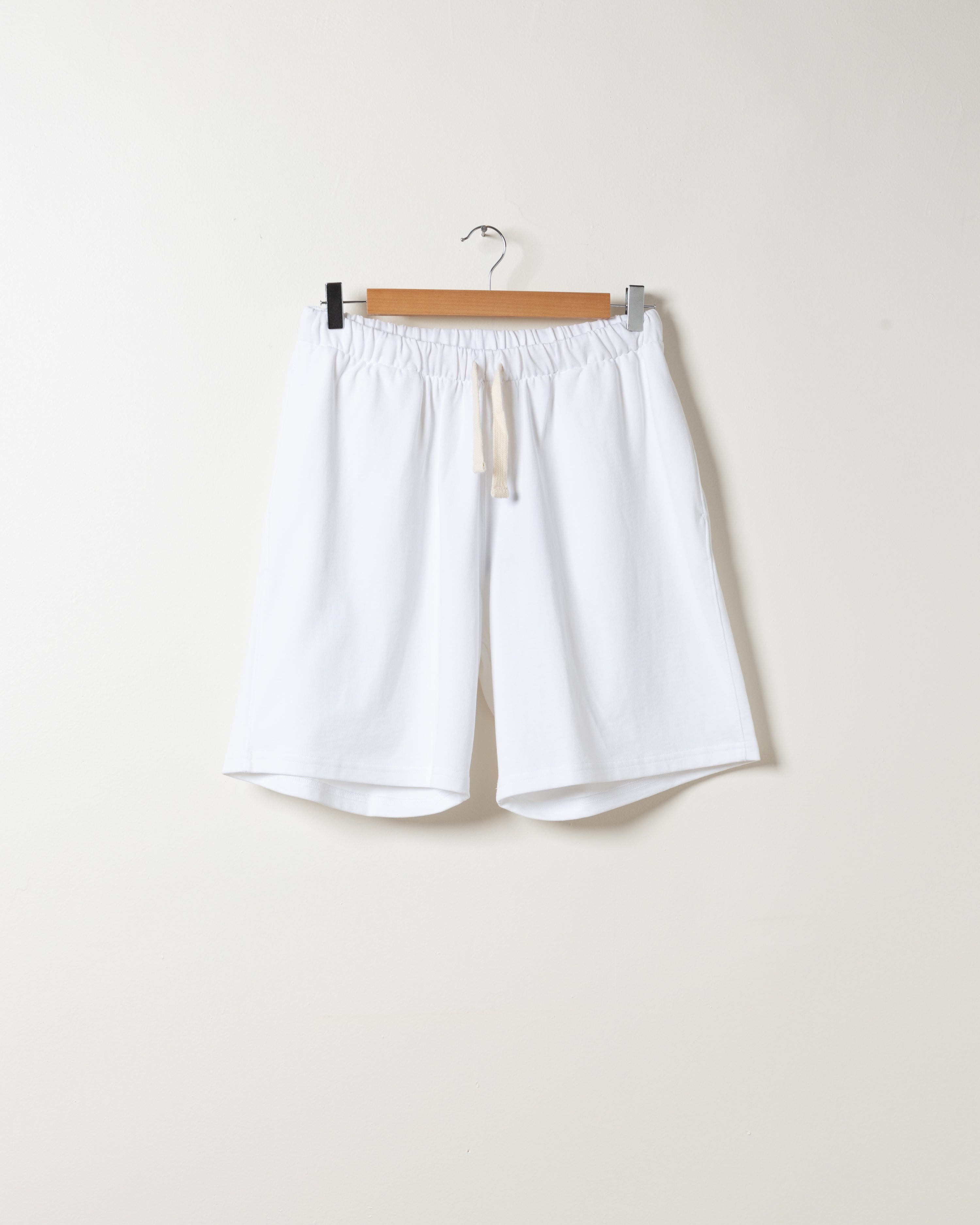 Pima Cotton Sweat Shorts in White