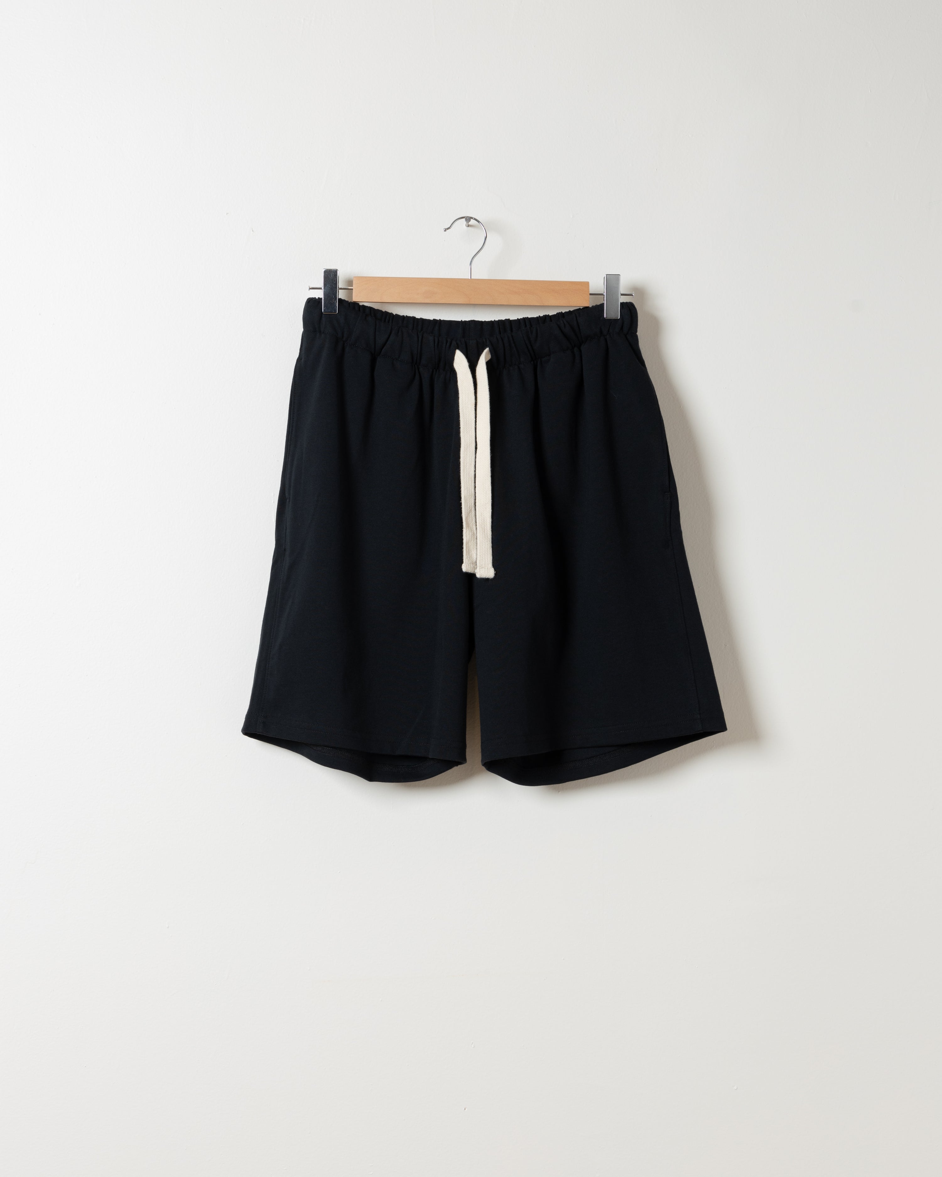 Pima Cotton Sweat Shorts in Black