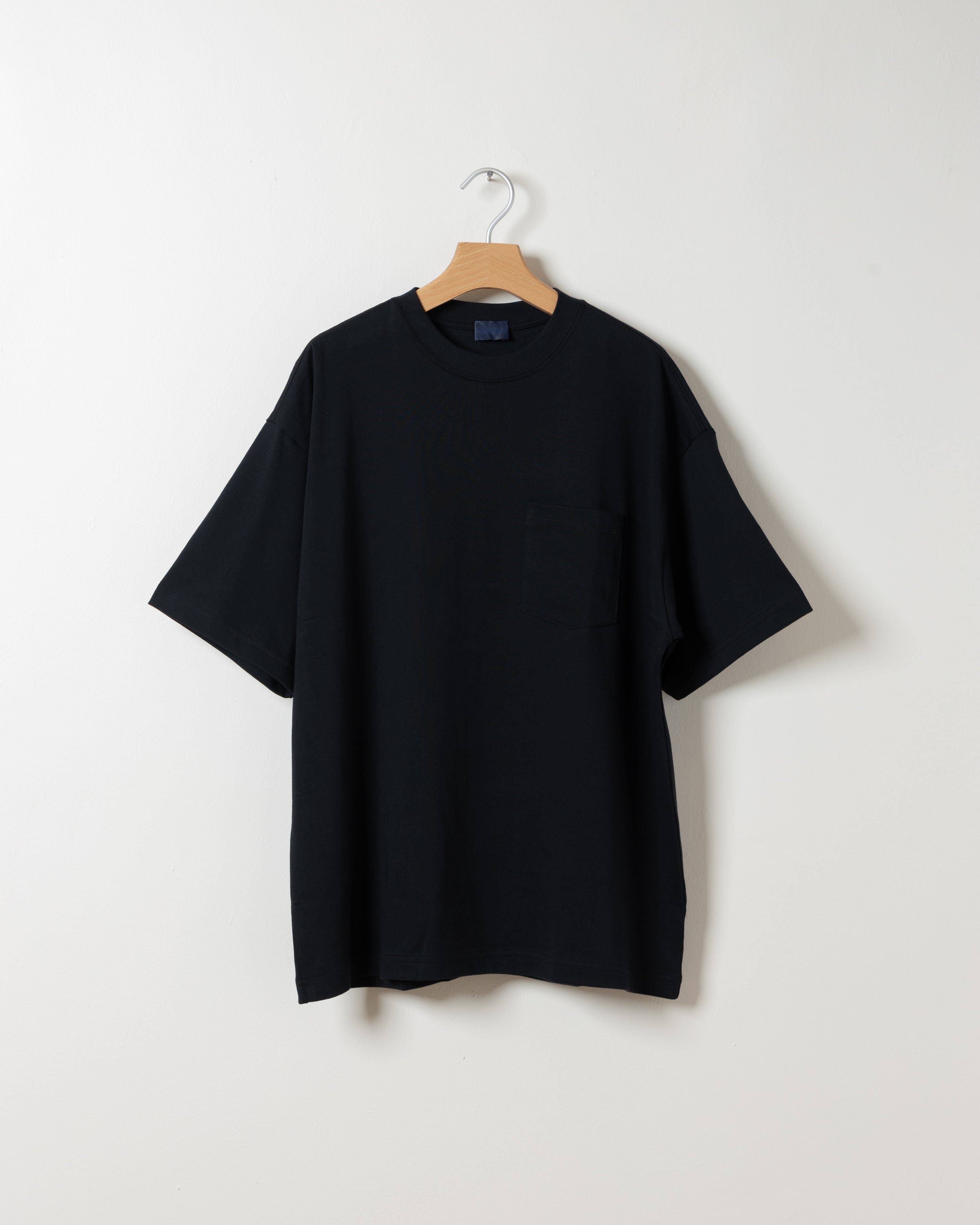 Pima Cotton Pocket SS Tee in Black