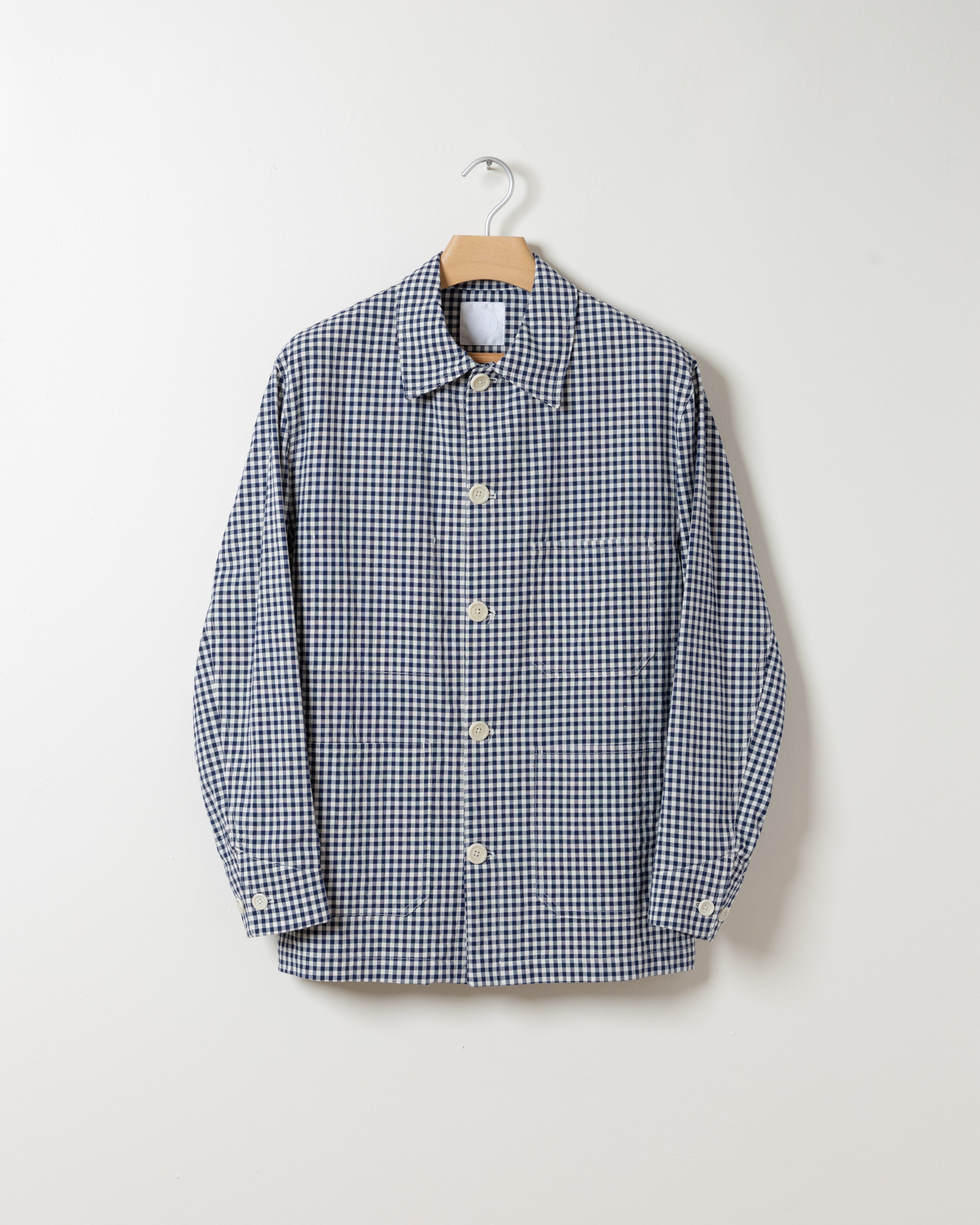 Chore Shirt in Navy Gingham Plaid
